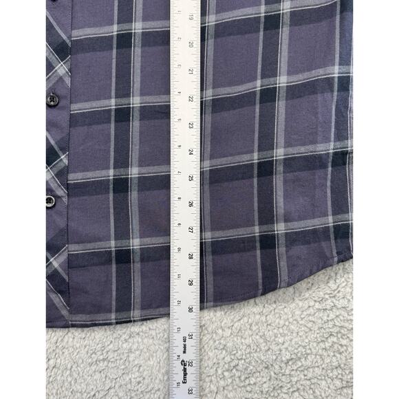 SULLEN Craft COLLECTIVE BUTTON-UP FLANNEL SHIRT Grey Black Men Size XL - Picture 7 of 16